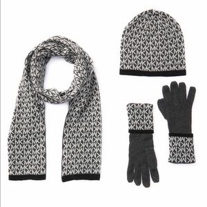 Michael Kors Accessories - Michael Kors Logo Muffler, Hat, & Gloves Michael Kors Accessories - Michael Kors Logo Muffler, Hat, & Gloves
